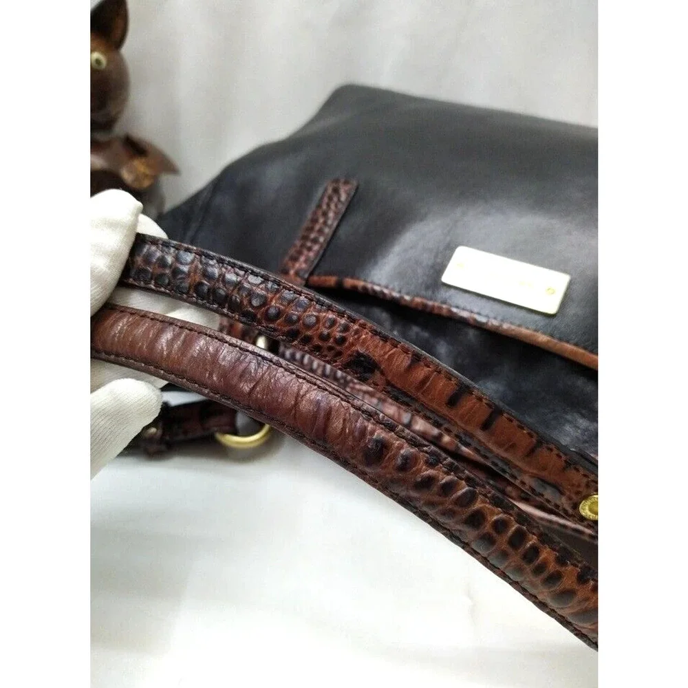Brahmin black leather